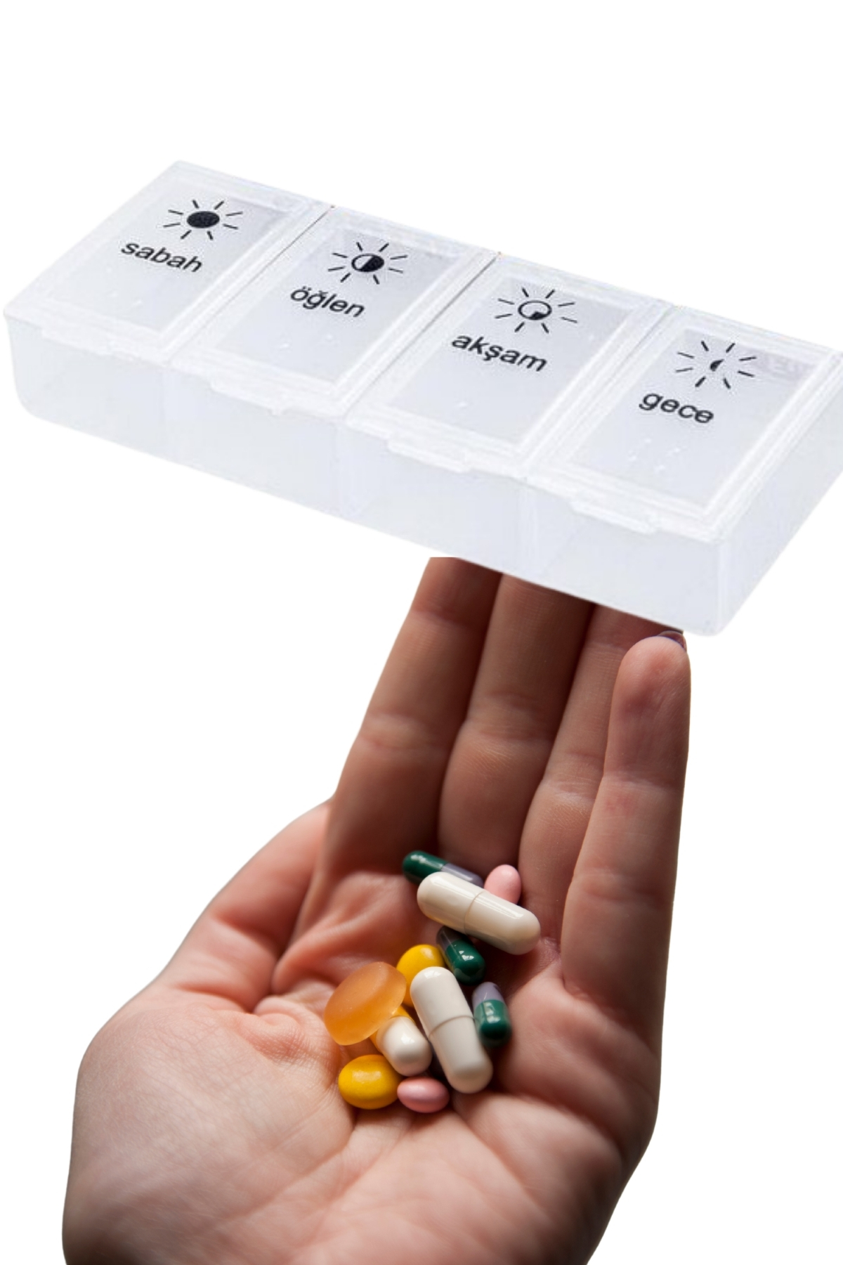 Günlük Ve Haftalık İlaç Kutusu Seti İlaç Kutusu Düzenleyici Hap Kutusu İlaç Vitamin Saklama Kutusu - Görsel 3